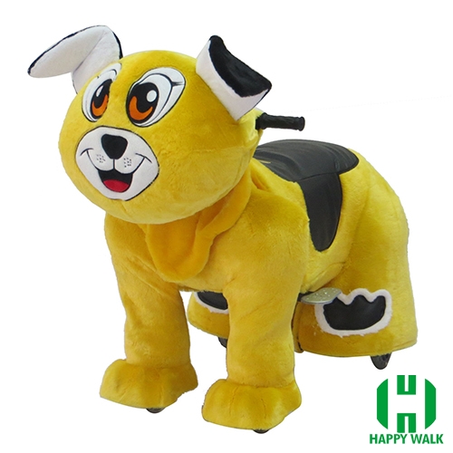 Pekingese Dog Animal Electric Walking Animal Ride for Kids Plush Animal Ride On Toy for Playground