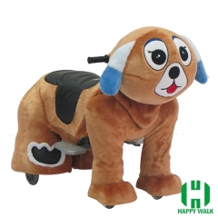 Dearest Dog Animal Electric Walking Animal Ride for Kids Plush Animal Ride On Toy for Playground