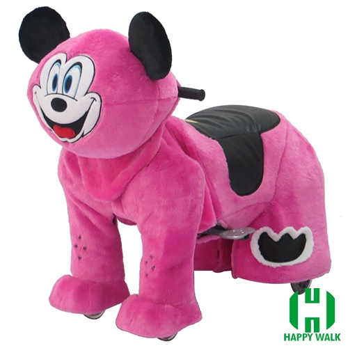 Mouse Animal Electric Walking Animal Ride for Kids Plush Animal Ride On Toy for Playground