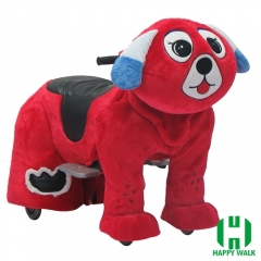 Dearest Dog Animal Electric Walking Animal Ride for Kids Plush Animal Ride On Toy for Playground