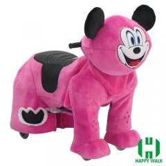 Mouse Animal Electric Walking Animal Ride for Kids Plush Animal Ride On Toy for Playground