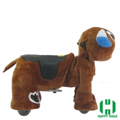 Dearest Dog Animal Electric Walking Animal Ride for Kids Plush Animal Ride On Toy for Playground