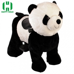 Panda Electric Walking Animal Ride for Kids Plush Animal Ride On Toy for Playground