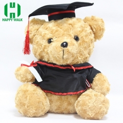Custom  Rose Cashmere Graduation Stuffed Plush Teddy Bear Animal
