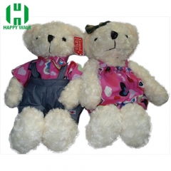 Custom Long Hair T-shirt Stuffed Plush Toy Teddy Bear