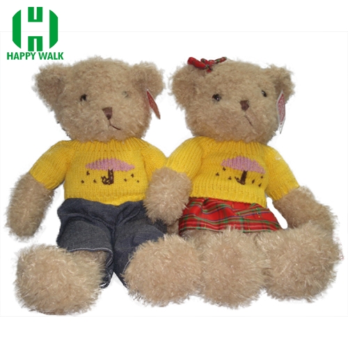 Custom Long Hair T-shirt Stuffed Plush Toy Teddy Bear