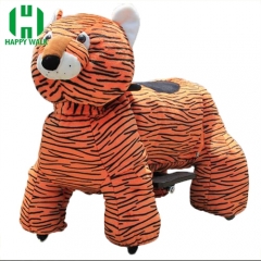 Tiger Electric Walking Animal Ride for Kids Plush Animal Ride On Toy for Playground