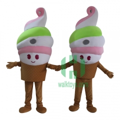 Ice Cream Character cosplay Custom Adult Walking Fur Human Animal Party Plush Movie Character Cartoon Mascot Costume for Adult Sh