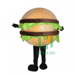 Hamburger Character cosplay Custom Adult Walking Fur Human Animal Party Plush Movie Character Cartoon Mascot Costume for Adult Sh