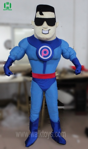 Muscle Superman Mascot Costume