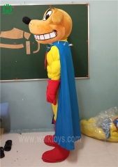 Muscle Dog with Cape Custom Mascot Costume