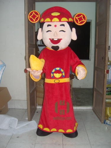 Chinese New Year God of Fortune Mascot Costume for Adult