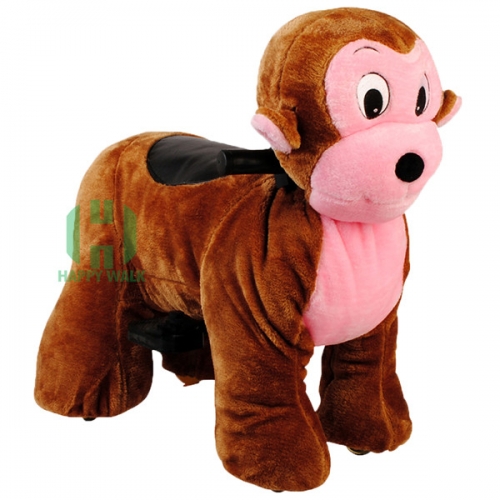 Monkey Electric Walking Animal Ride for Kids Plush Animal Ride On Toy for Playground