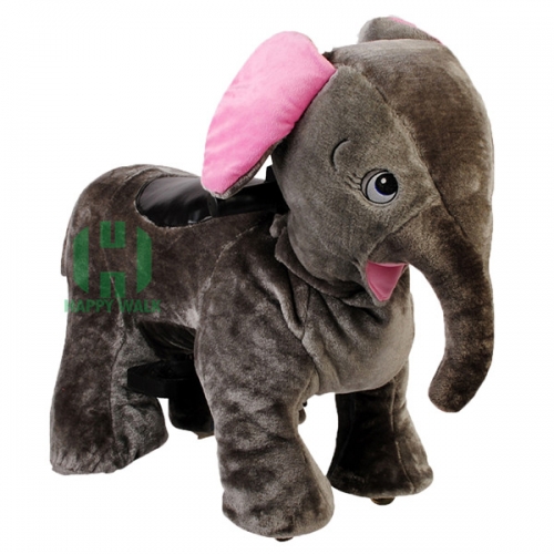 Elephant Electric Walking Animal Ride for Kids Plush Animal Ride On Toy for Playground