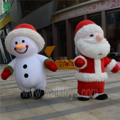 Snowman Christmas Inflatable Mascot Costume