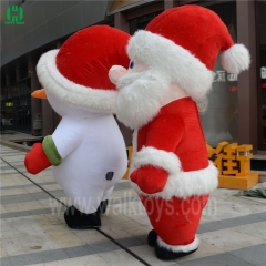 Snowman Christmas Inflatable Mascot Costume