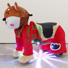 Cat Electric Walking Animal Ride for Kids Plush Animal Ride On Toy for Playground