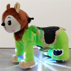 Chipmunk Scooter Electric Walking Animal Ride for Kids Plush Animal Ride On Toy for Playground