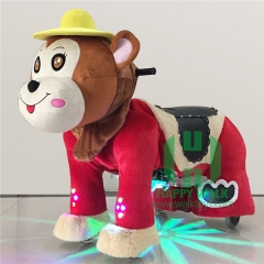 Monkey Electric Walking Animal Ride for Kids Plush Animal Ride On Toy for Playground