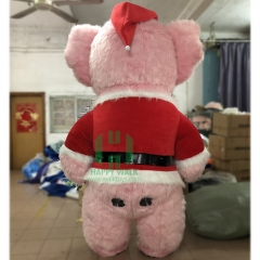 Inflatable Christmas pink koala mascot costume