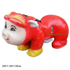 Ride on red pig Electric Walking Animal Ride for Kids Ride On Toy for Playground