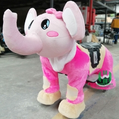 Elephant Wild Animal Electric Walking Animal Ride for Kids Plush Animal Ride On Toy for Playground