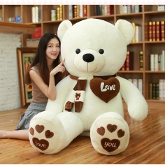 80-180cm The White Scarf Teddy Bear