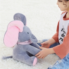 Custom Elephant Animated Plush Singing Elephant with Peek-a-boo Interactive Feature