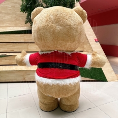 Inflatable Christmas Teddy Bear Mascot Costume