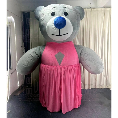 New design customized inflatable bear cartoon costume cosplay walking inflatable mascot costume