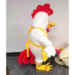 Custom chef cock rooster mascot costume with logo apron suit CE material custom mascot costume