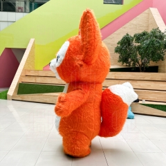 Factory price blue orange inflatable fox mascot plush costume cartoon adult costume inflatable mascot