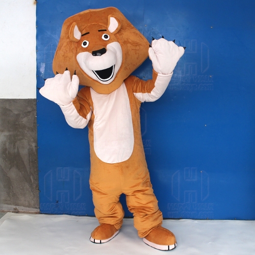 Adult Lion Cartoon Costume Mascot Plush Custom Design Cosplay Party Dress Up Mascot Costume