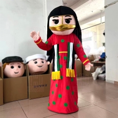 Happy Island Human People Doll Lovely Adult Cartoon Boy/Girl Mascot Costume For Advertising