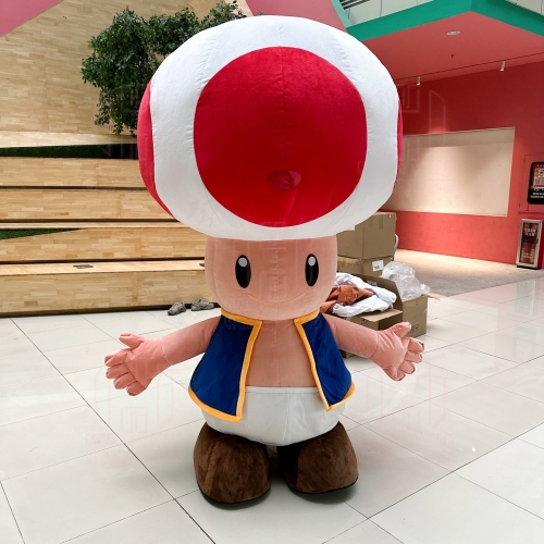 Hot Sale Cute Inflatable Mushroom Mascot Costume for Adults Christmas Cosplay Dress for Advertising Activity