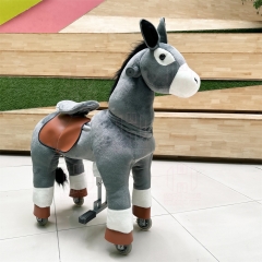 Donkey animals kid ride on horse toy mechanical horse riding