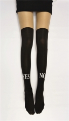 30D-60D Print Boot Design Tights