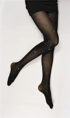 20D Print Glitter Star Pantyhose