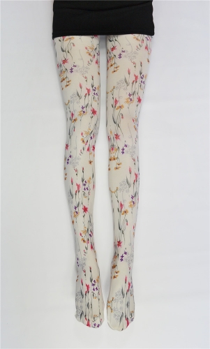 50D Print Floral Tights