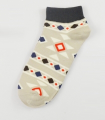 Ethnic Pattern Cotton Anklet Socks