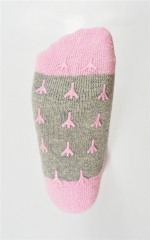 Girls' Anti-Slip Full-Terry Jacquard Cotton Socks