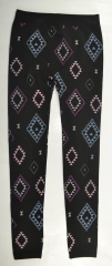 Seamless Print Fleece Lined Leggings