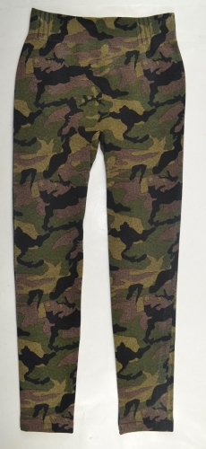 Seamless Print Terry Lined Leggings