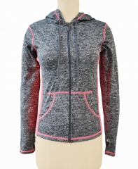 Women’s Lightweight Full Zip Hoodie Jacket with Thumb Holes