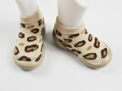 Baby Sock-Shoes Jacquard Leopard Pattern