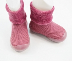 Ribbed Baby Sock-Shoes Fleece Lined