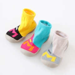 Baby Sock-Shoes Contrast Colors Jacquard