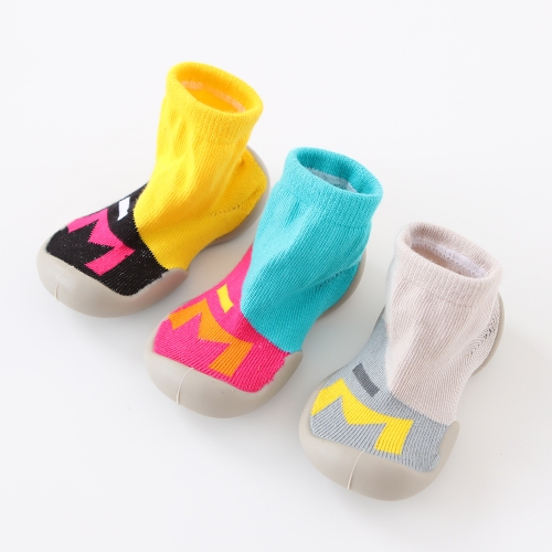 Baby Sock-Shoes Contrast Colors Jacquard