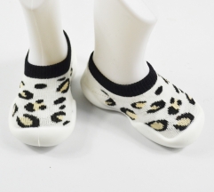 Baby Sock-Shoes Jacquard Leopard Low-Cut