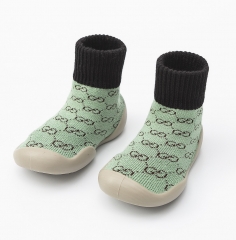 Baby Sock-Shoes Ribbed Cuffs